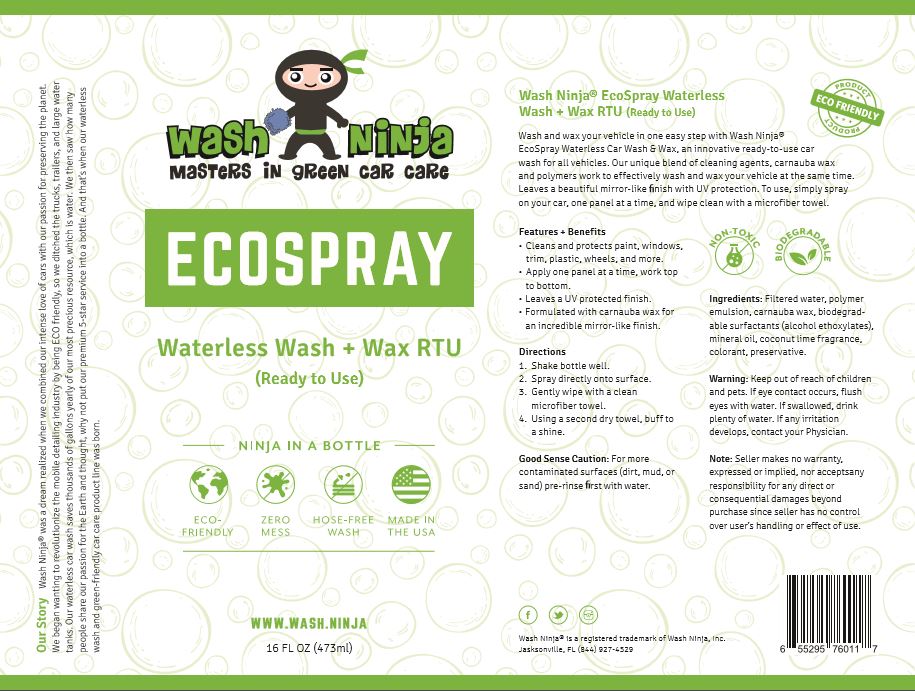 EcoSpray Waterless Car Wash and Wax - Wash Ninja